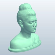 gautamabuddha v1 histórico el busto gautama buda estatuas bustos imprimible lowpoly estatuas, 3d print model - Mito3D