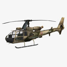 gazelle helicopter aircraft airplane army assault aviate camouflage combat hunter 3ddd mechwarrior military model plane propeller vehicle war westland 3d print model - Mito3D
