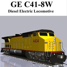 ge c41-8 locomotiva 8 c41 c418w diesel ekectric motore jhthomas512 modello la ferrovia con il treno veicolo 3d print model - Mito3D