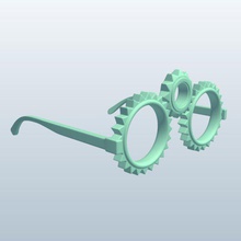 gears v1 ring jewelry printable lowpoly 3d print model - Mito3D