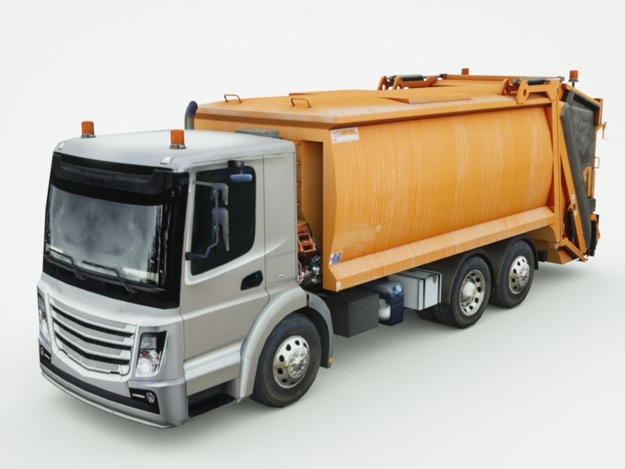 generico del camion dell'immondizia am auto cargo chassis città dump dumper veloce fotogramma gioco immondizia pesante più in basso lowpoly modello poli vero realtime strada semi tempo di traffico mezzi trasporto il veicolo 3D print model - Mito3D