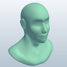 generichead v2 generic head anatomy printable lowpoly 3d print model - Mito3D