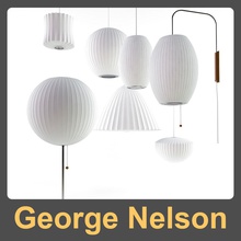 george nelson-collection apple les balles bell des bulles de cigares collection la conception l'ameublement le mobilier lampe lanterne lumière luminaire modèle modernica nelson d'origine pendentif rerec777 3d print model - Mito3D