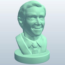 george w bush v1 personas imprimible lowpoly 3d print model - Mito3D