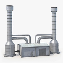 geothermal power plant cooling tower 3d molier alternative architecture cool electricity energy factory generation green heating hot industrial international model parts piping station steam structure thermal vray 3d print model - Mito3D
