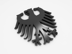 águila alemana 3dotworks berlín bundesrepublik de la colección decoración deutschland eagle emblema el alemán alemania oro interior modelo nacional ornamento alivio plata sólido símbolo topper 3d print model - Mito3D