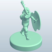 germanique barbarianspiked club v1 barbare dopés personnes imprimable lowpoly 3d print model - Mito3D