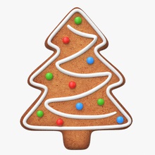 zencefilli kurabiye ağacı 3d Görünümüdür pişmiş ekmek Noel cracker gıda zencefil tatil adam max model plastyforma kardan ağaç V-ray'in kış xmas 3d print model - Mito3D