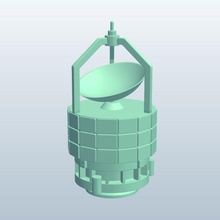 giotto sonda v1 esterno spazio navicella spaziale stampabile lowpoly 3d print model - Mito3D