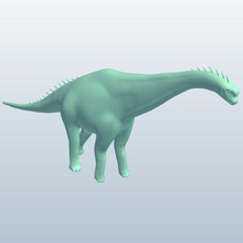 giraffatitan v1 i dinosauri stampabile lowpoly 3d print model - Mito3D