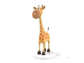 girafe de bande dessinée 3d animal artbee dessin animé caractère modèle 3d print model - Mito3D