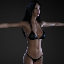 1 kız anatomi güzel bikini vücut boob büstiyer karakter dragman ebony erotik yüz kadın kıllı baş insan Bayan model çıplak insanlar gerçekçi seksi 3d print model - Mito3D