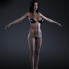 Mädchen 9 Anatomie schön bikini Körper boob bustier Charakter dragman Ebenholz erotik Gesicht weiblich haarige Kopf Mensch lady Modell nackt Menschen ziemlich realistisch sind sexy Frau 3d print model - Mito3D