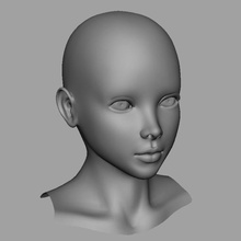 girl head v2 anatomy aphrodite3d beautiful body character ear human model people 3d print model - Mito3D