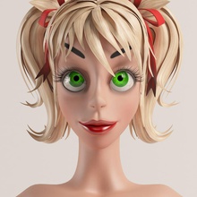 girl similar mandy beautiful blondy cartoon character dean female human lady model people sexy woman yakov m03g0ed yeagle young 3d print model - Mito3D