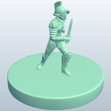 gladiator warriorsword v1 warrior sword people printable lowpoly 3d print model - Mito3D