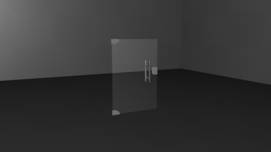 glass door architecture furniture 3d print model - Mito3D