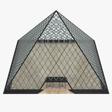 verre pyramide du louvre 3d molier de l'architecture détail edmonton cadre maison international le métal modèle moderne muttart plein air les pyramides toit l'acier structure tech vray la fenêtre 3d print model - Mito3D