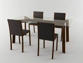 Cam Masa Sandalye andreyfomi sandalye mobilyalar mobilya cam mutfak dışkı tablo ahşap 3d print model - Mito3D