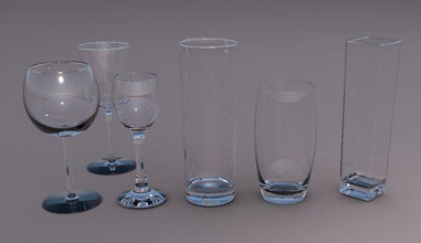 glasses glass props item 3d print model - Mito3D