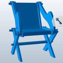 glastonbury chair v3 furniture printable lowpoly 3d print model - Mito3D