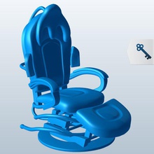 v2 sallanan sandalye planör mobilya yazdırılabilir lowpoly 3d print model - Mito3D