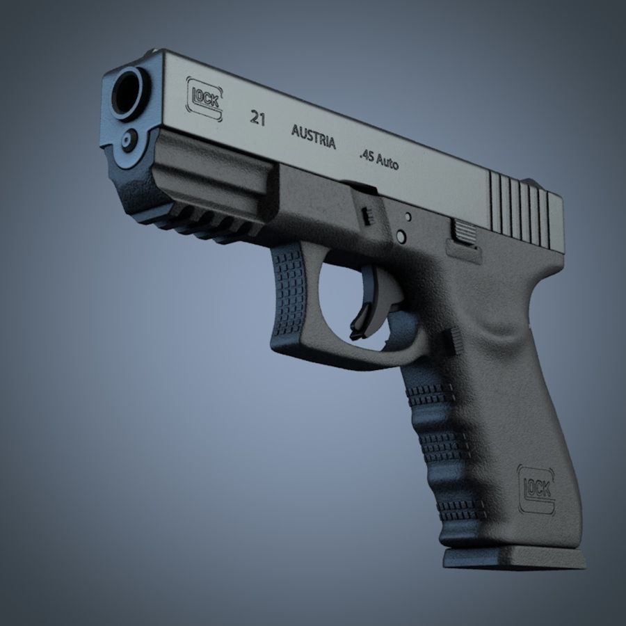 glock 21 Pistole 4 arm österreich automatische detail gun Handfeuerwaffe material Militär Modell fotorealistisch psolodov semi klein textur Waffe 3D print model - Mito3D