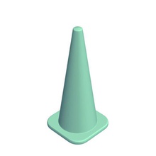 glowcone v1 traffic cone signs displays printable lowpoly 3d print model - Mito3D