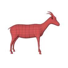 capra base della maglia 3pdmedia animale nazionali farm di cavallo mammifero mesh modello ram 3d print model - Mito3D