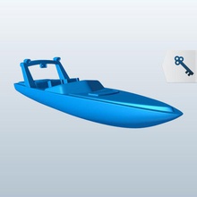 gofast boat v1 speed ships seacraft printable lowpoly 3d print model - Mito3D