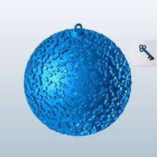 paillettes or boule d'ornement v1 de la balle ornement saison imprimable lowpoly 3d print model - Mito3D