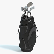 sac de golf abramsdesign panier club le pilote l'équipement golfeur passe-temps fer à repasser putter sport wedge 3d print model - Mito3D