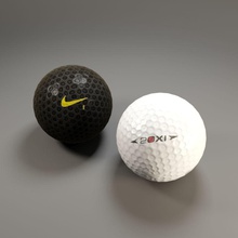 balle de golf 3d 3v3r les balles divertissement l'équipement jeu passe-temps bas lowpoly max modèle nike en jouant poly prêt sport 3d print model - Mito3D