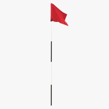 golf flag 2 3d molier club course ensign flagstick hole international marker max model pennant photoreal pin pole realistic red sport stand stick streamers vray wind 3d print model - Mito3D
