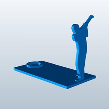 golf player during backswing v2 shadow caster novelties printable lowpoly 3d print model - Mito3D
