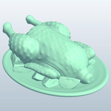 goose v1 de l'oie les aliments imprimable lowpoly 3d print model - Mito3D