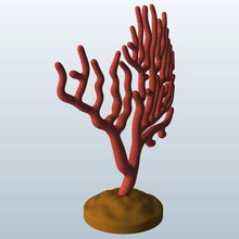 gorgon yumuşak mercan v1 balık su hayat yazdırılabilir lowpoly 3d print model - Mito3D