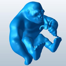 gorilla v2 la moneta banca novità stampabile lowpoly 3d print model - Mito3D