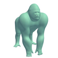 gorila v2 el a los animales imprimible lowpoly 3d print model - Mito3D
