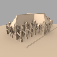 kilise Katedral gibi Gotik bina yaşlı mimarlık şehir boş fantezi tarihi kutsal Menderes orta model mp84453 dua et din scape yapısı dönüm pencere 3d print model - Mito3D