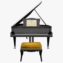 grand piano 3 concert d e furniture instrument interior keyboard model music musical string 3d print model - Mito3D
