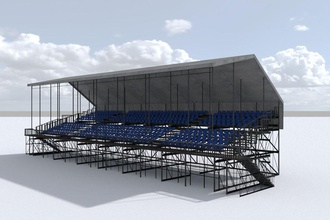 grand stand médio 03 arquitetura arenas fã jogo a casa inferior modelo poli pronta lugares estrutura estúdios vt 3d print model - Mito3D