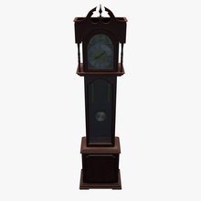 grandfather clock v1 household items printable lowpoly 3d print model - Mito3D
