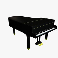 grandpiano v1 grand le piano musicales les instruments imprimable lowpoly de musique 3d print model - Mito3D