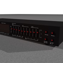 equalizzatore grafico audiosource 10 band eq stereo audio l'elettronica attrezzature grafica modello musica parametrico phantomliving 3d print model - Mito3D