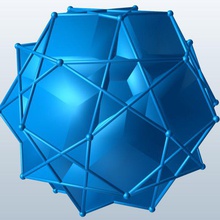 büyük dodecahemicosahedron v1 harika semboller geometri yazdırılabilir lowpoly 3d print model - Mito3D