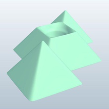 büyük piramitler v1 harika kalem tutucu kaplar yazdırılabilir lowpoly 3d print model - Mito3D