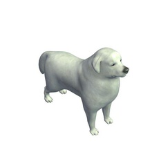 great pyrenees v1 animals printable lowpoly 3d print model - Mito3D