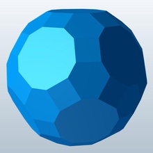 große rhombicosidodecahedron v1 toll Symbole geometrie bedruckbar ist lowpoly der 3d print model - Mito3D