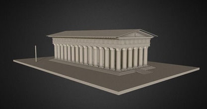 Griechische Tempel, texturiert 3d die Archäologie Architektur verrückt Auge Griechisch historische Modell alt Rekonstruktion Struktur Tempel textur 3d print model - Mito3D